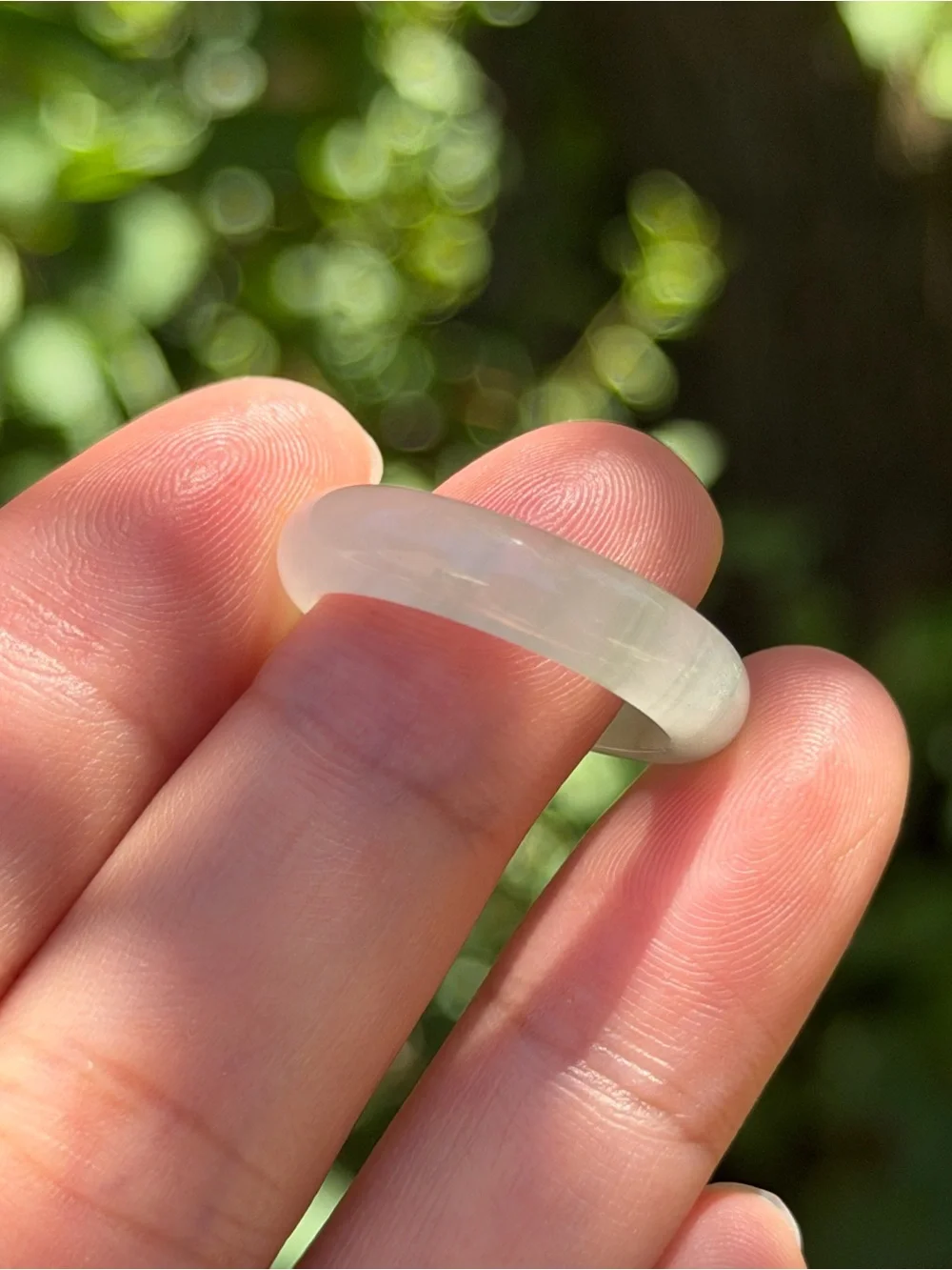 Size 8 natural Tianshan jade ring 1667
